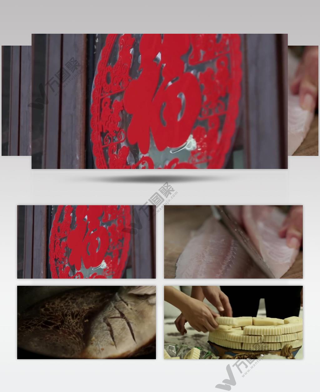 新年春节各种美食视频素材