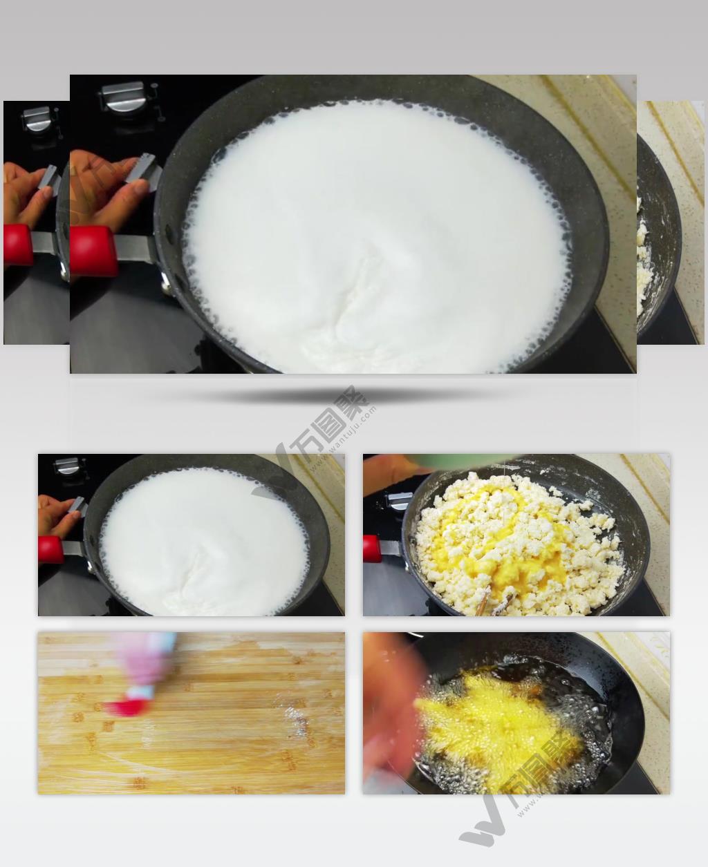 油条早餐制作视频实拍