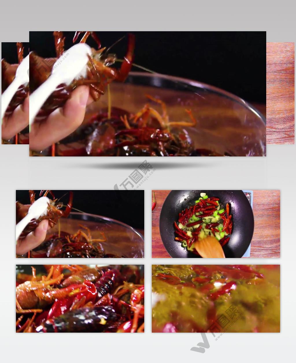 美食小龙虾烹饪视频实拍