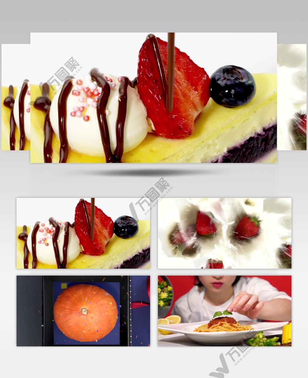 劲爆美食特写实拍视频