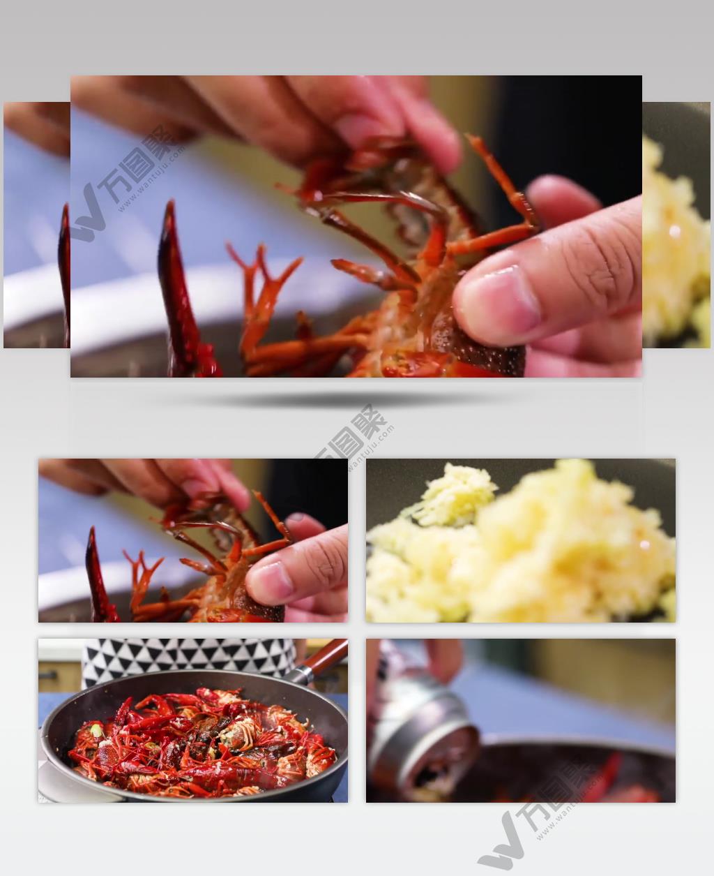 龙虾制作爆炒龙虾小龙虾美味餐饮小吃夜宵