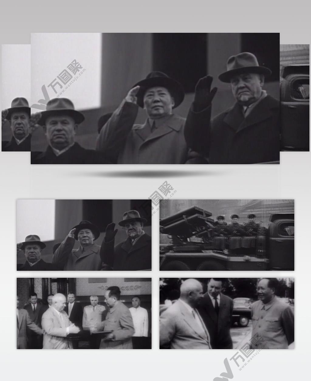 毛泽东出访苏联中国近代外交历史政治视频素材