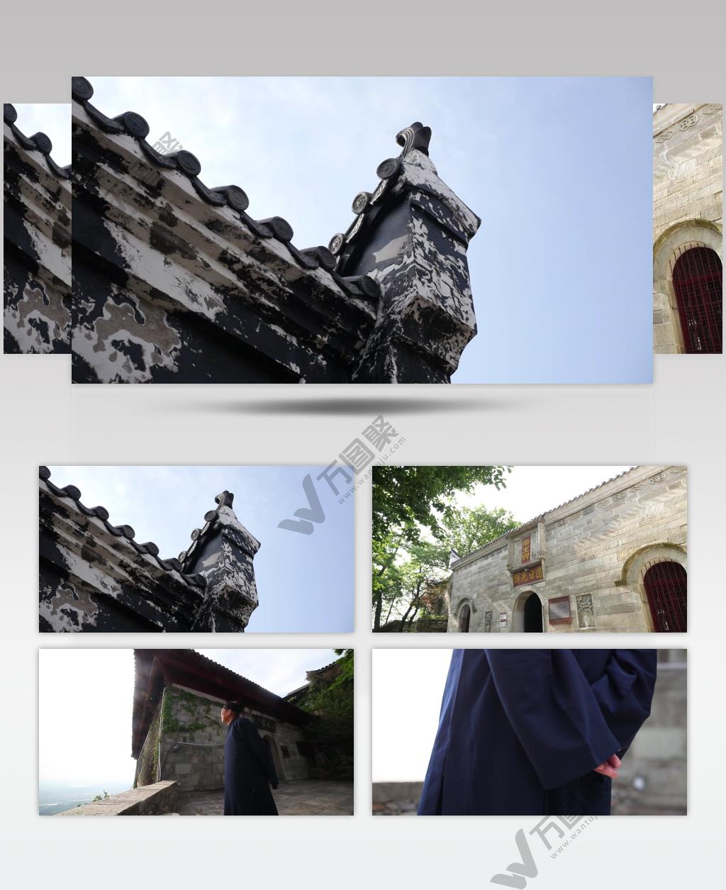 道教圣地道教建筑老道士宗教信仰视频素材