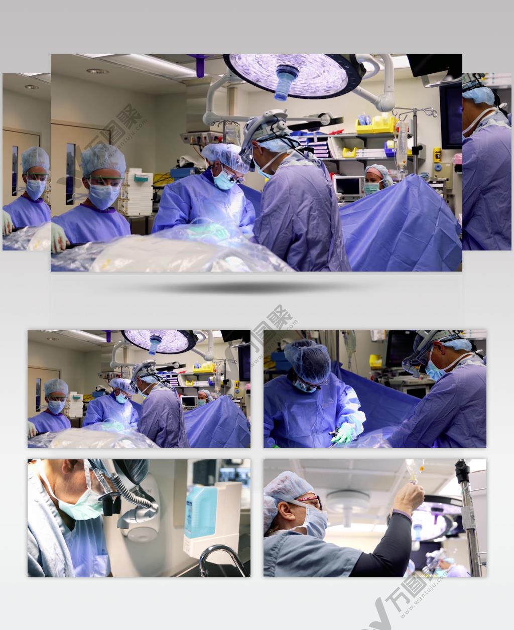 4K医生外科心脏介入手术实拍背景视频