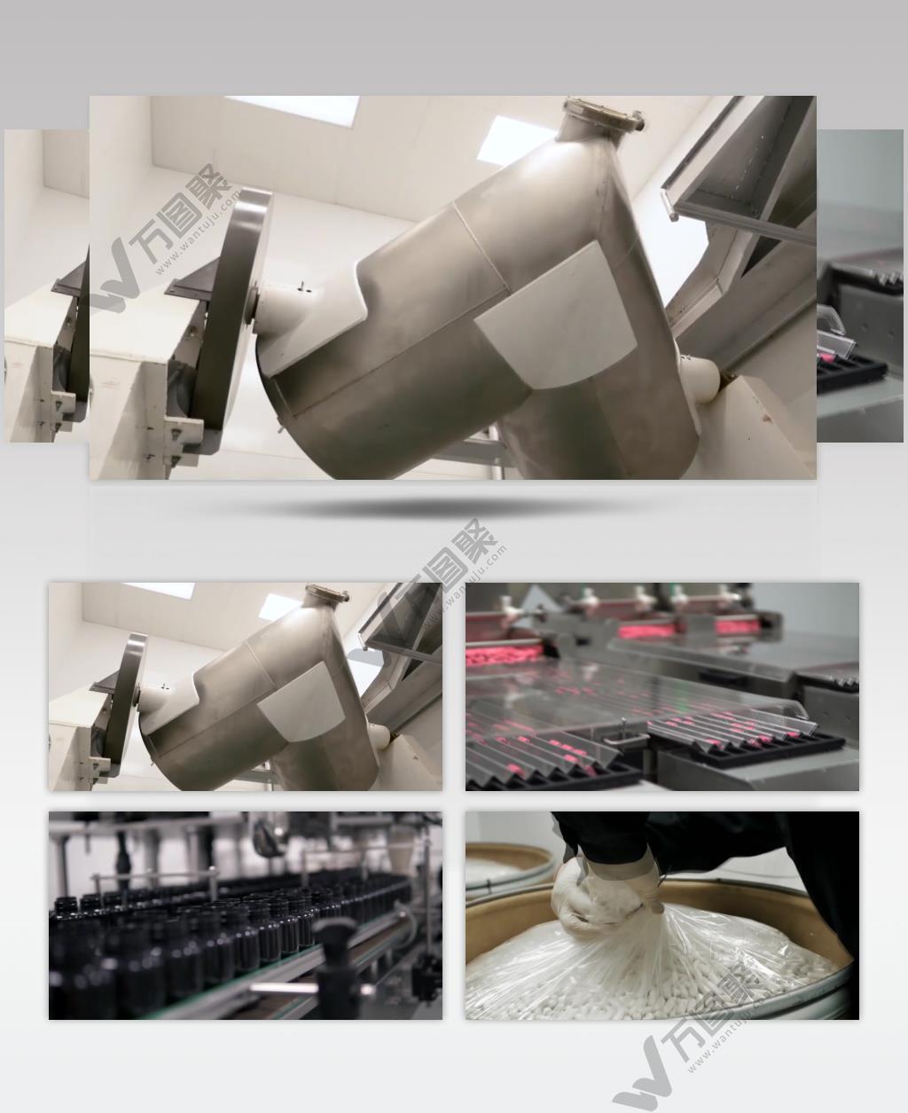 自动化医药流水线药片胶囊制药实拍视频素材