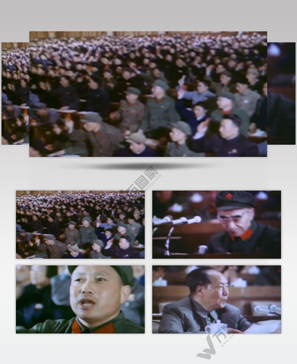 黑白历史毛泽东林彪政治历史文化视频素材