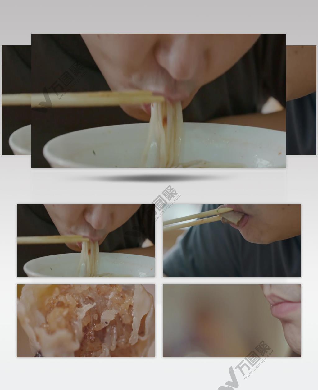 卤肉面拌豆芽美食吃饭视频实拍