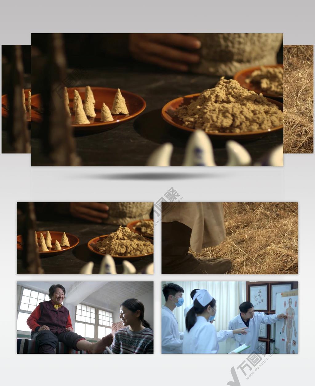 艾灸养生理疗养生视频素材