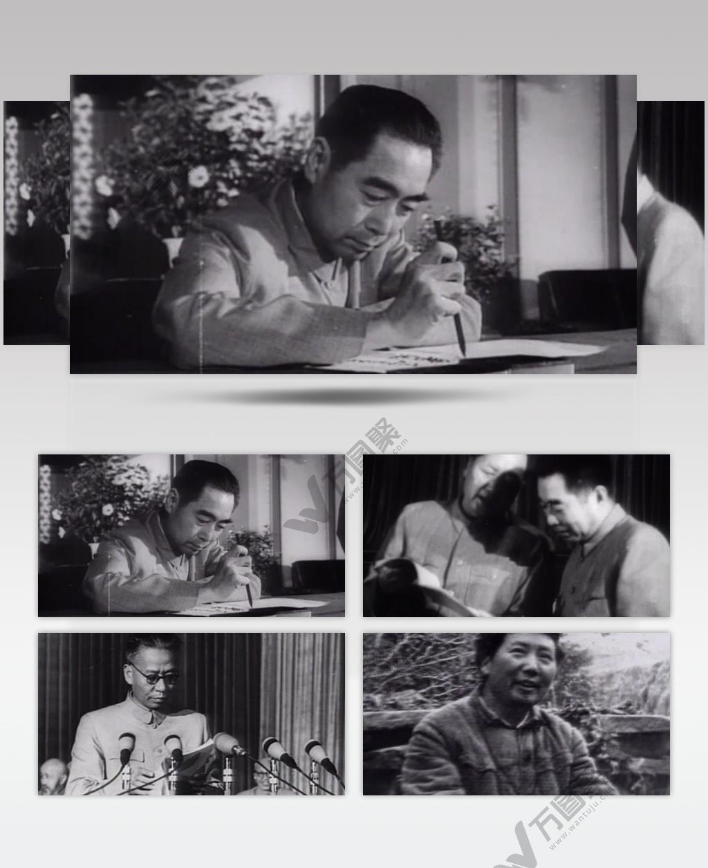 怀旧新中国历史国际领导人视频素材