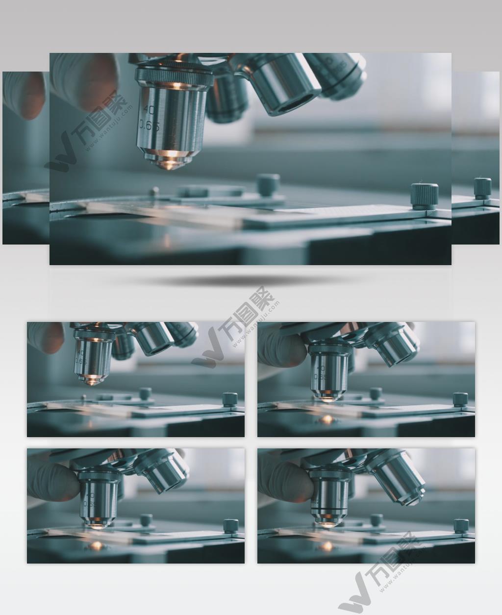 显微镜观察标本实验科学视频素材