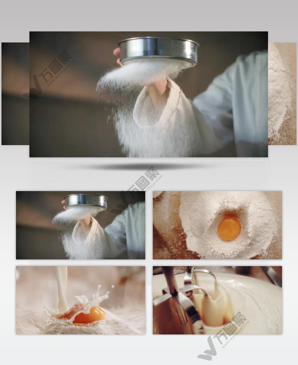 烘焙唯美特写面包制作过程美食宣传片视频素材