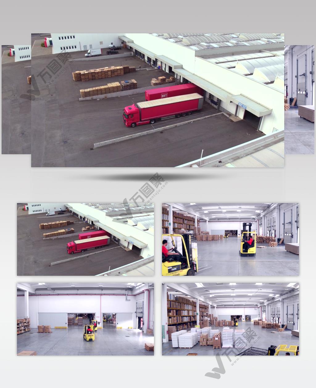 仓库物流运输货物的素材视频