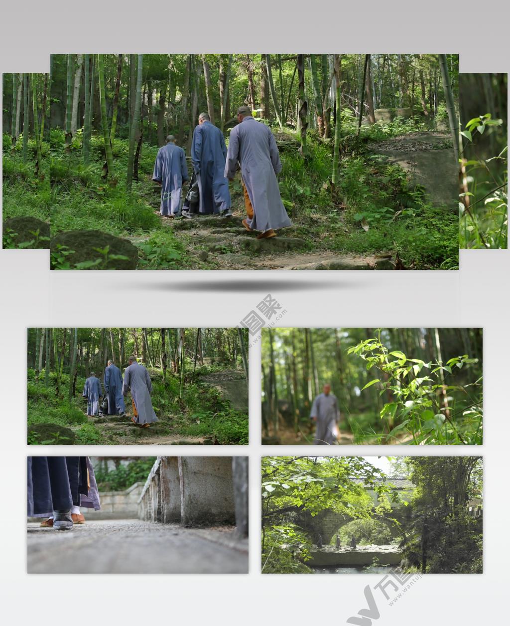 和尚行僧修行4K人文艺术宗教视频素材 (1)