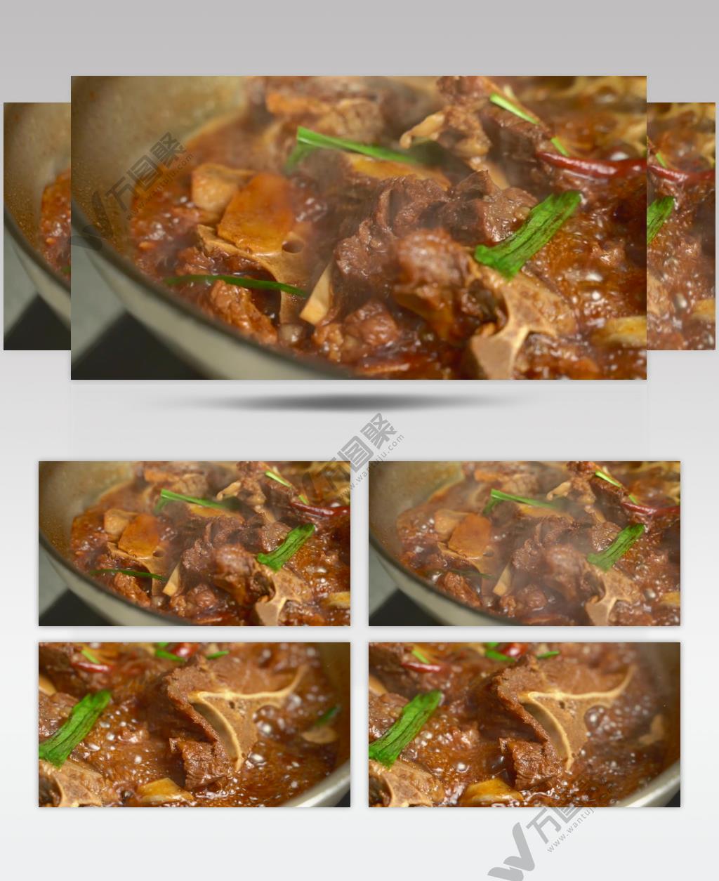 【慢动作】牛肉酱大骨视频素材