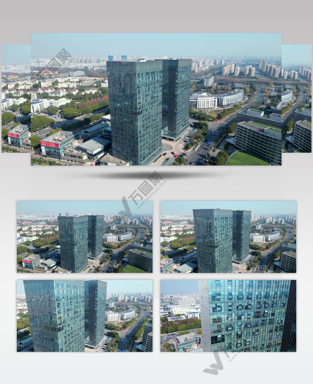 【4K60帧】上海城市商务大楼航拍