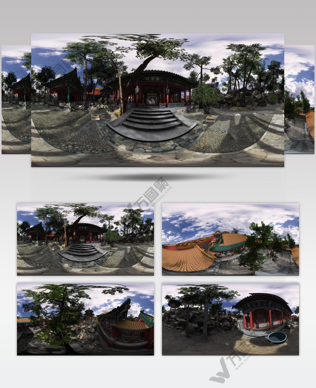 VR视频 古建筑 乾隆花园 建筑群 古代 历史古城