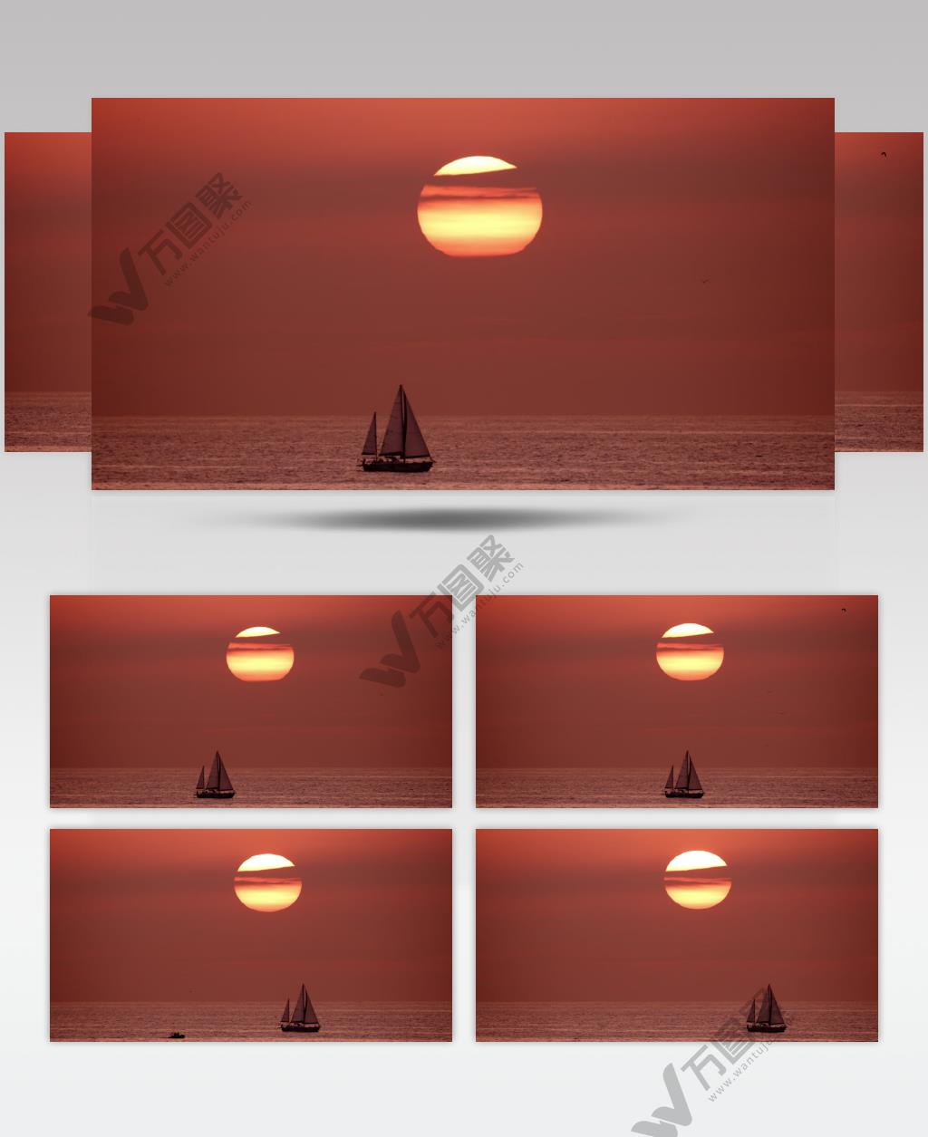 阳光 海 帆船 太阳 日落 景观 游戏中时光倒流 全镜头