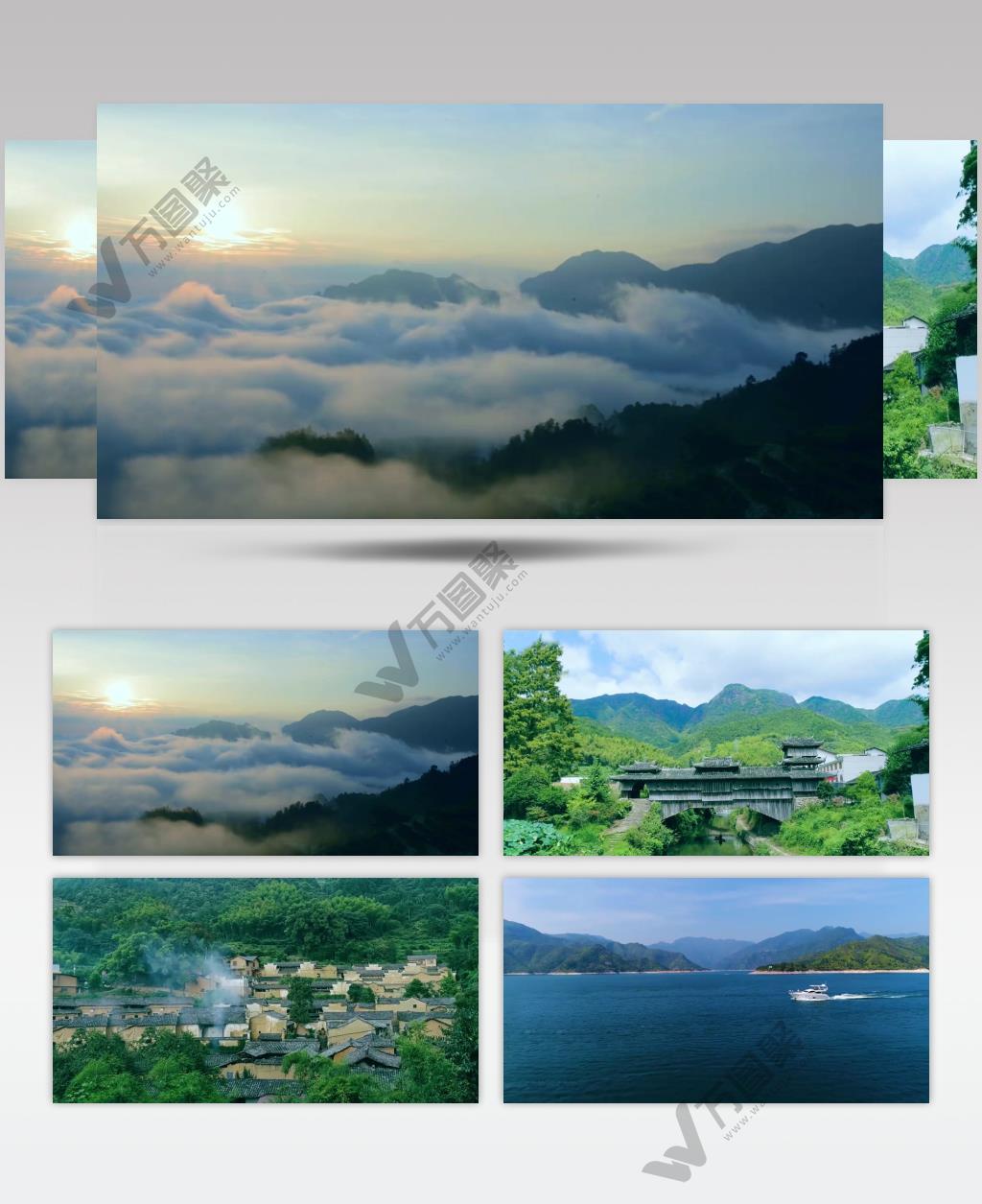 唯美航拍浙江丽水宣传片视频素材