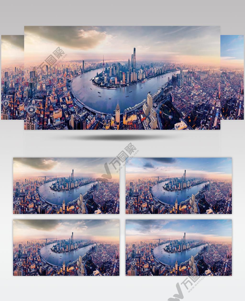 震撼云海翻滚上海全景城市宣传片