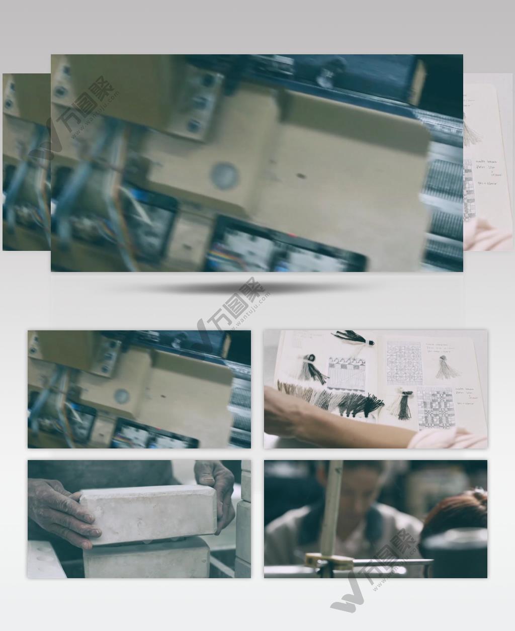 手工坊陶瓷纺织工艺艺术创作视频素材