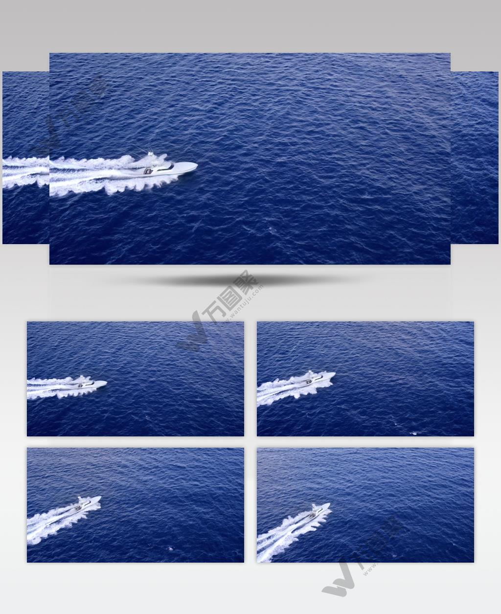 4k航拍大海上豪华游艇航行旅游高清视频素材