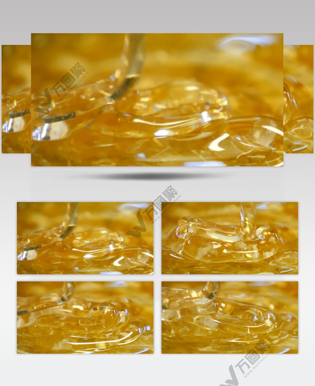 蜂蜜粘稠液体特写视频素材