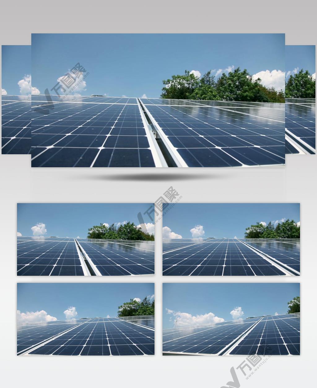 太阳能板太阳能发电清洁能源环保视频素材