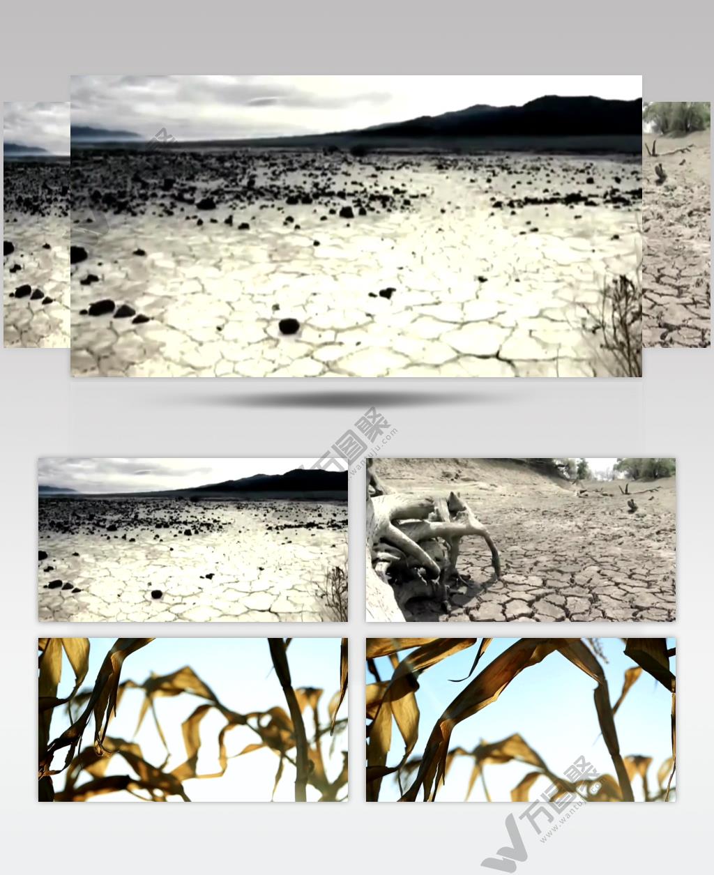 荒凉贫瘠天灾人祸民不聊生实拍视频素材