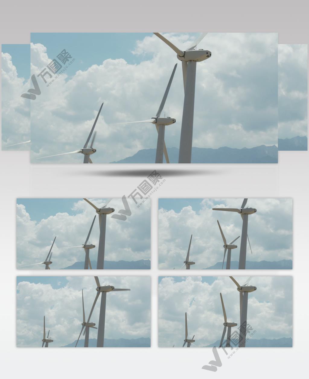 能源环保风车旋转视频素材