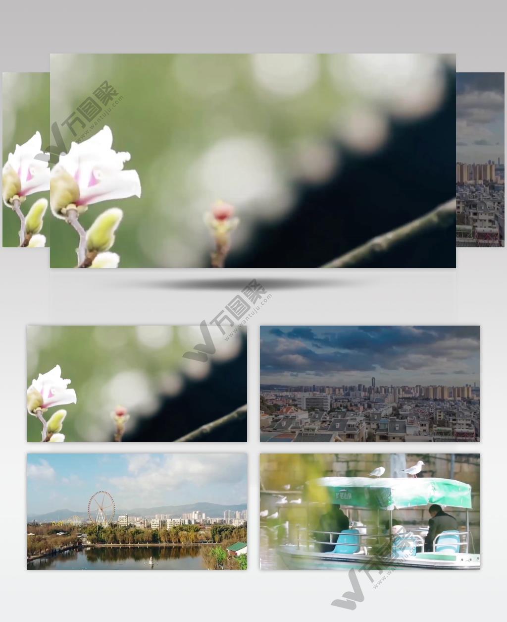 清澈绿色春城城市文人地理宣传延时视频素材