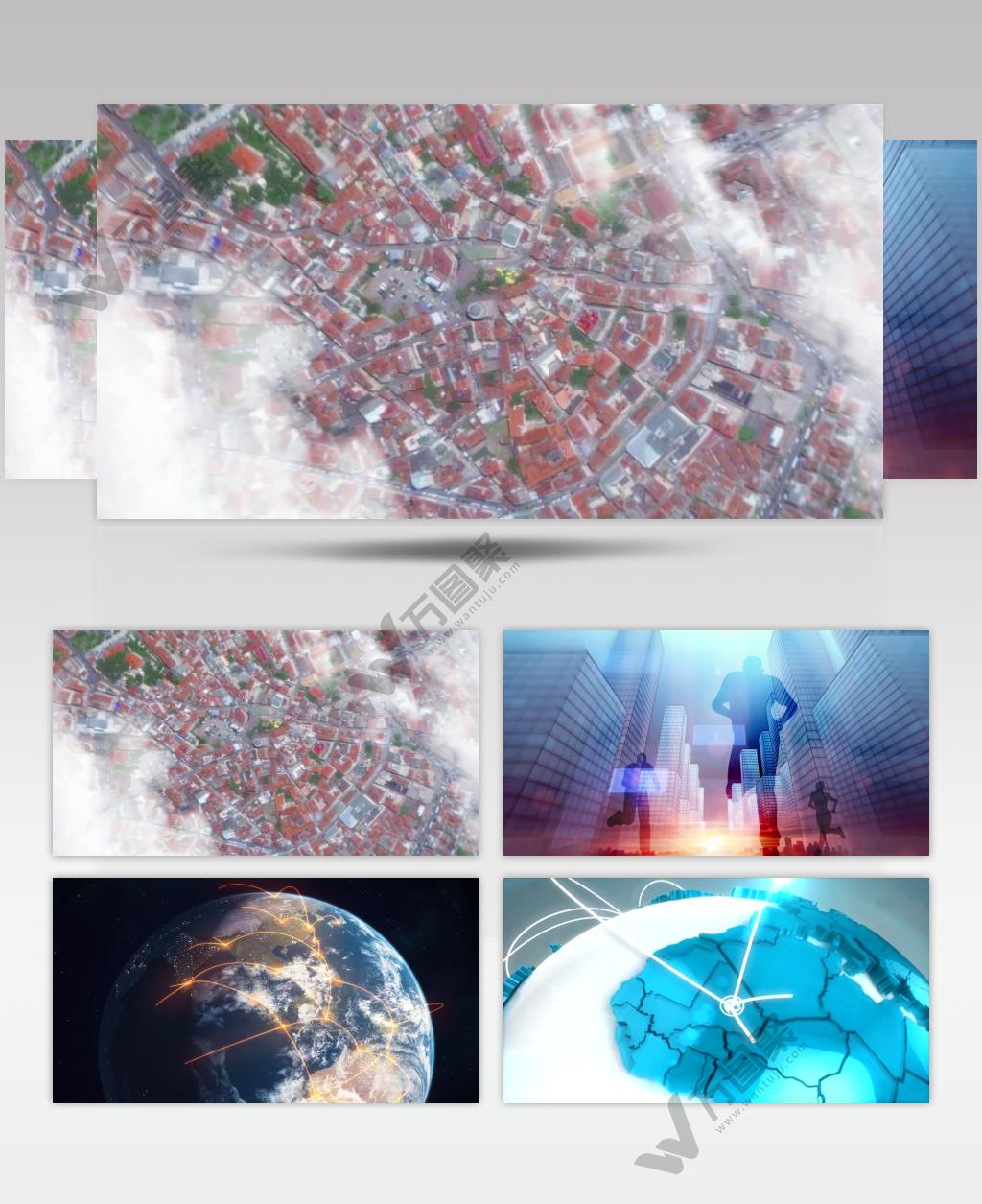 中国科技制造业高速发展 高铁大飞机 地球连线特效动画宣传片