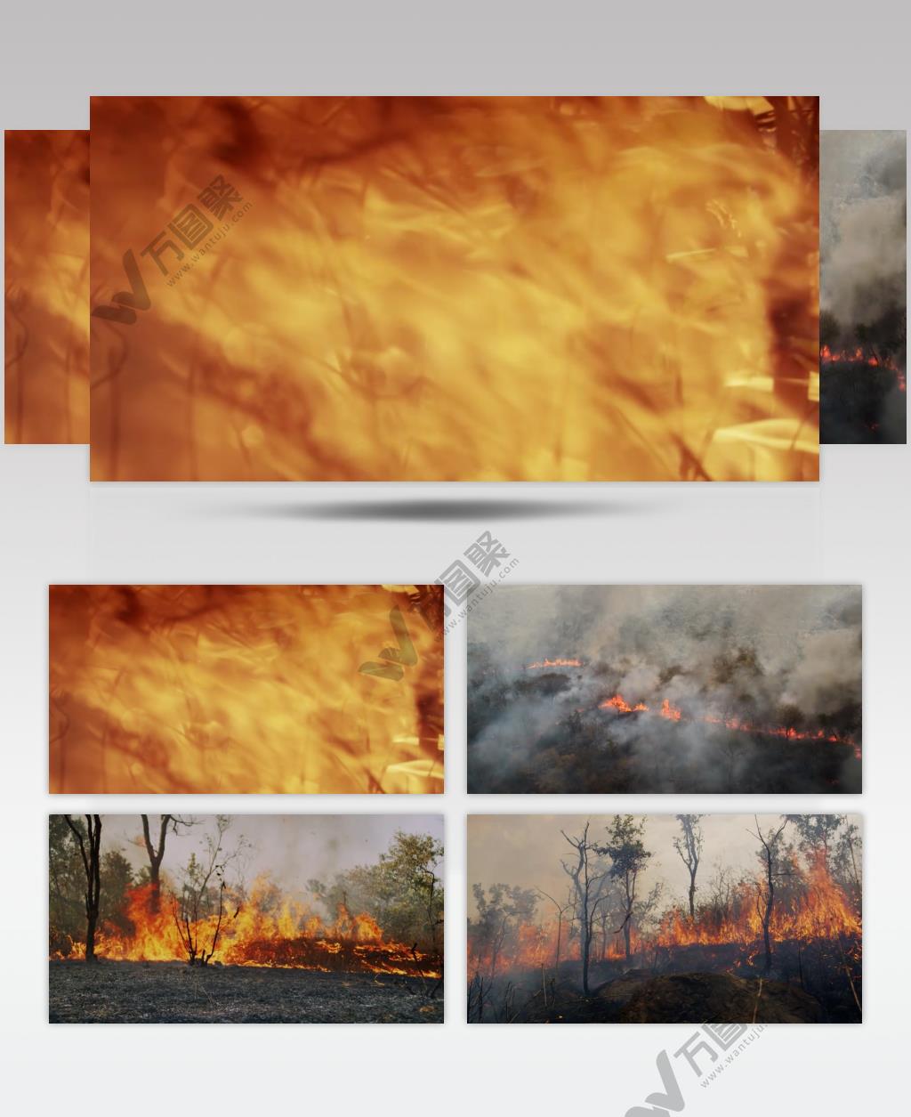 4K森林大火自然灾害野火火灾视频素材