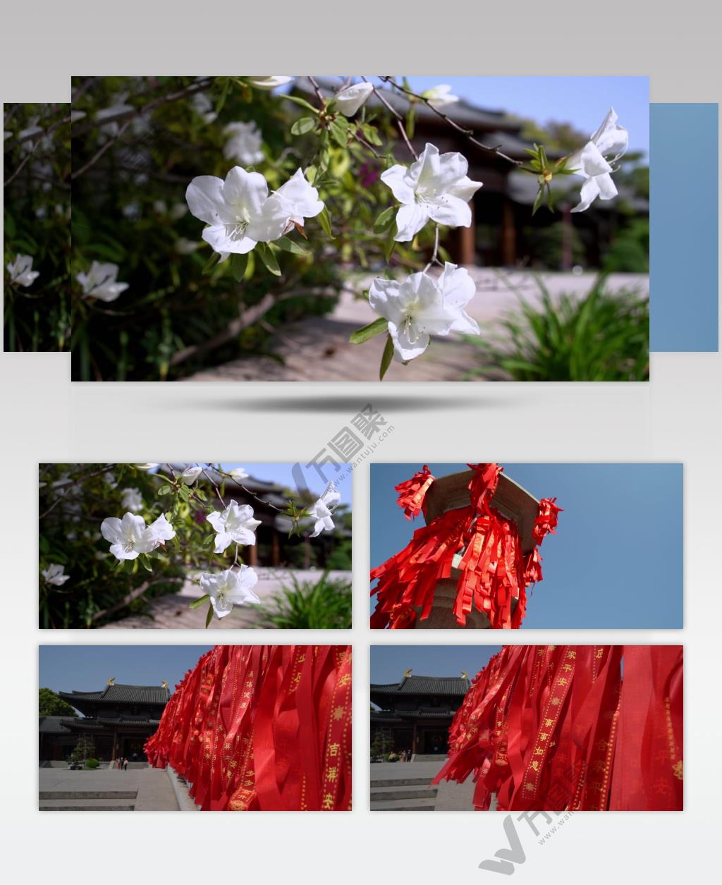 古文化佛教寺院宝山寺内部景观