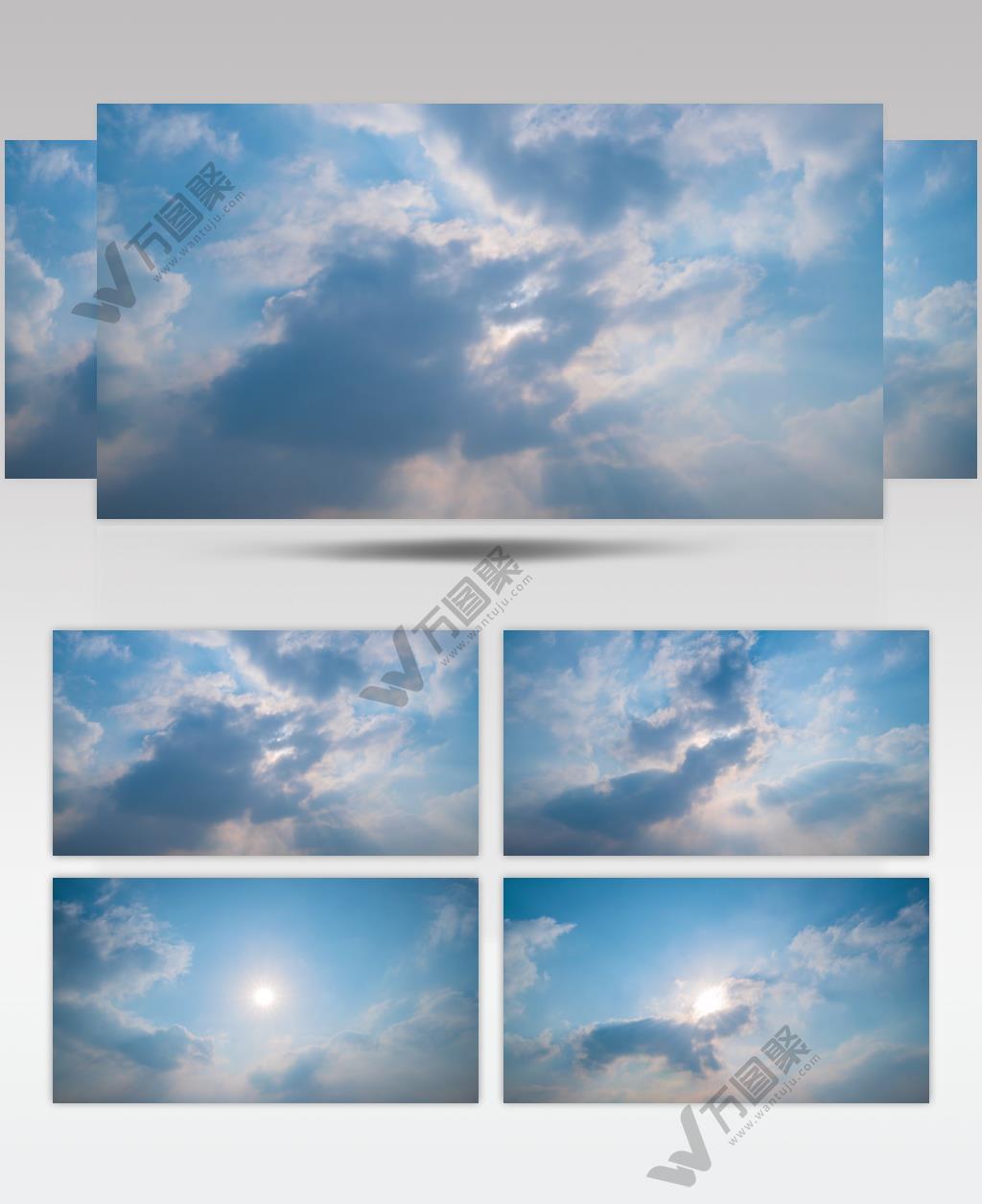 蓝天白云中午烈日延时实拍