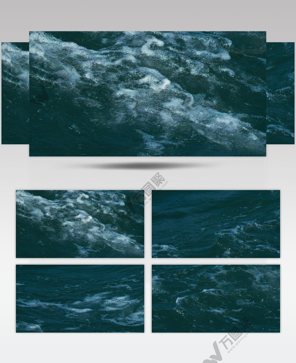 汹涌的海浪实拍镜头