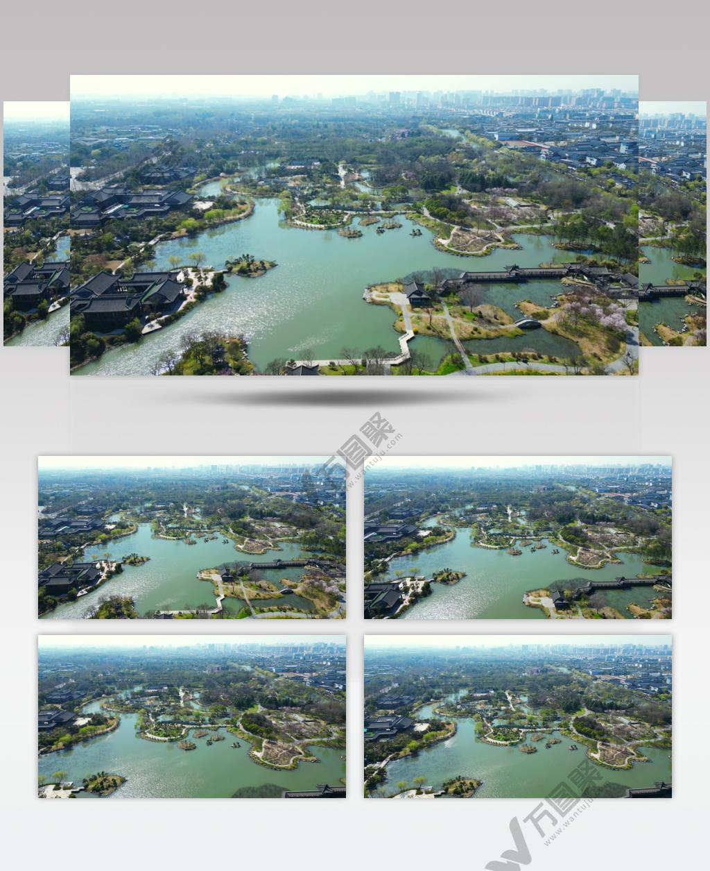 【4K60帧】扬州瘦西湖景区风光航拍