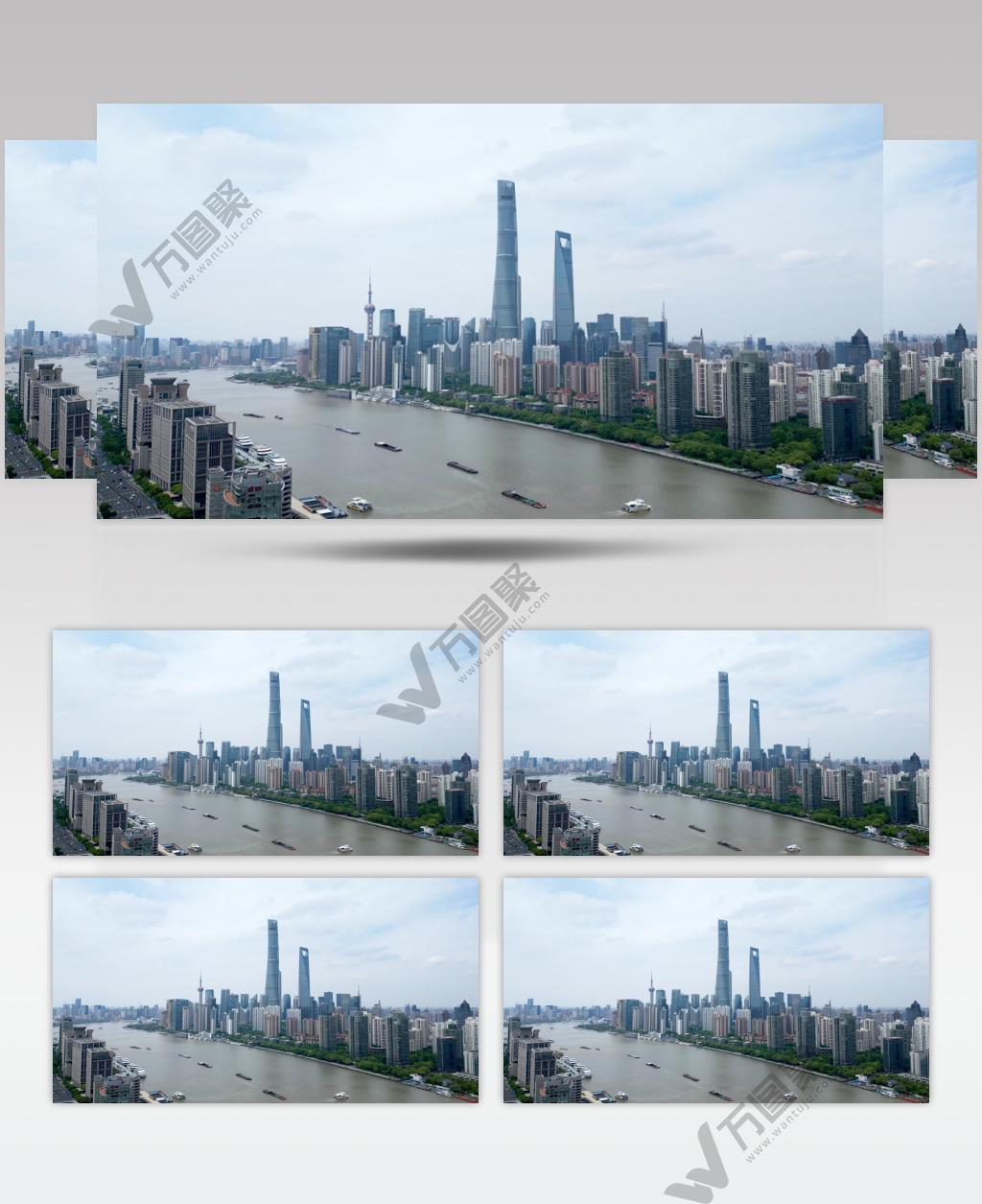 【4K60帧】上海外滩城市风光航拍