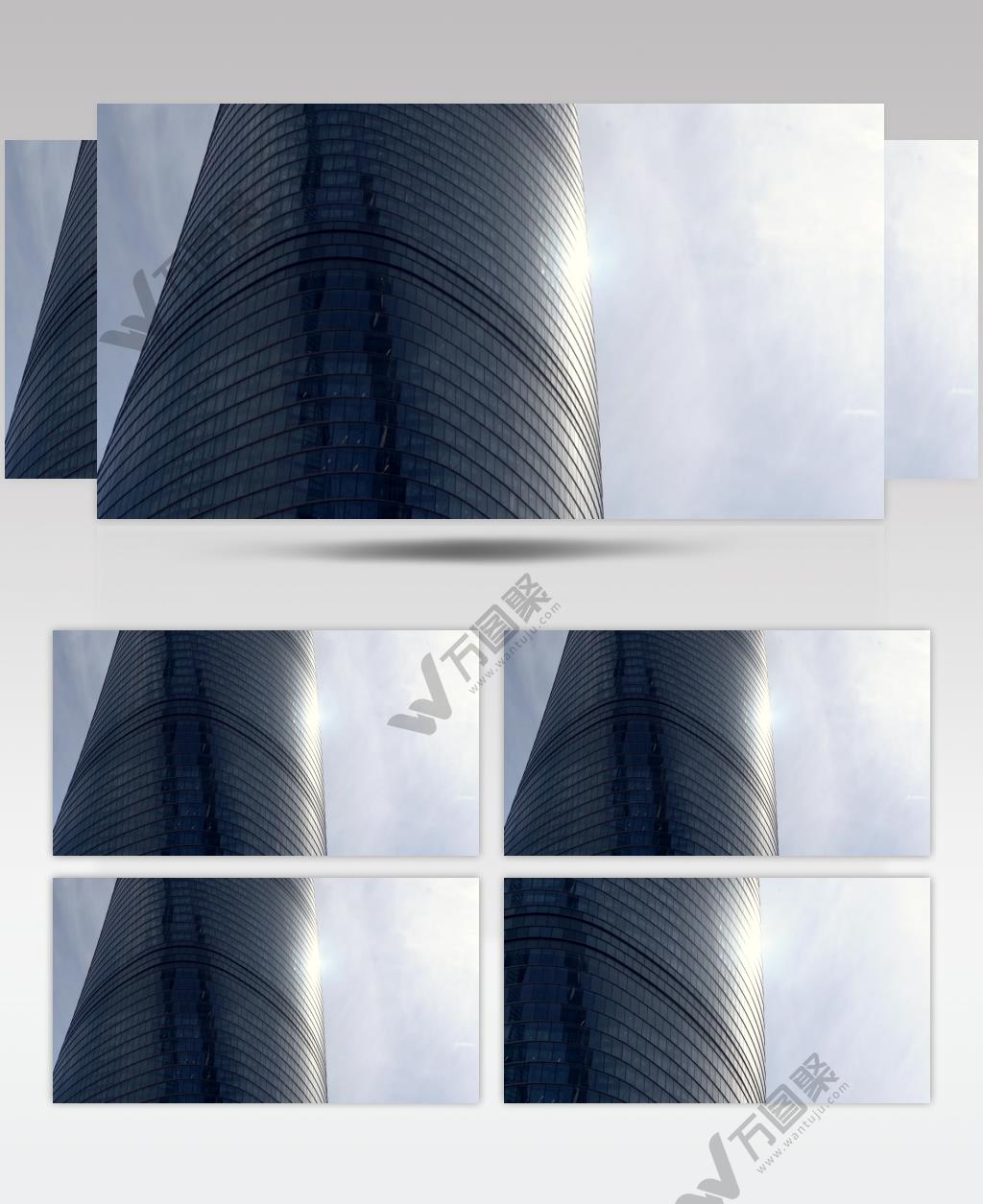 上海中心大厦城市高楼特写4K