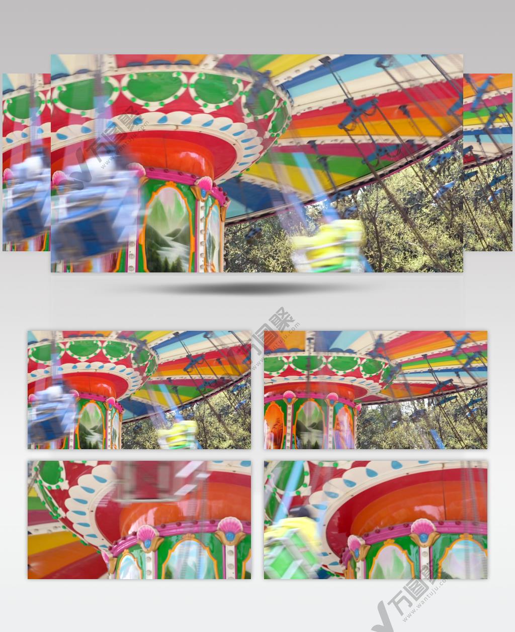 儿童在游乐场玩耍4K