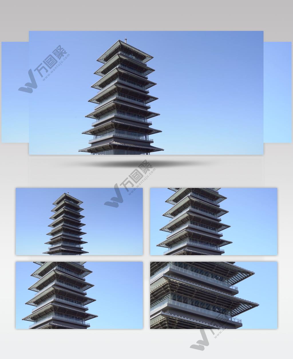 扬州大运河博物馆大运塔建筑4K