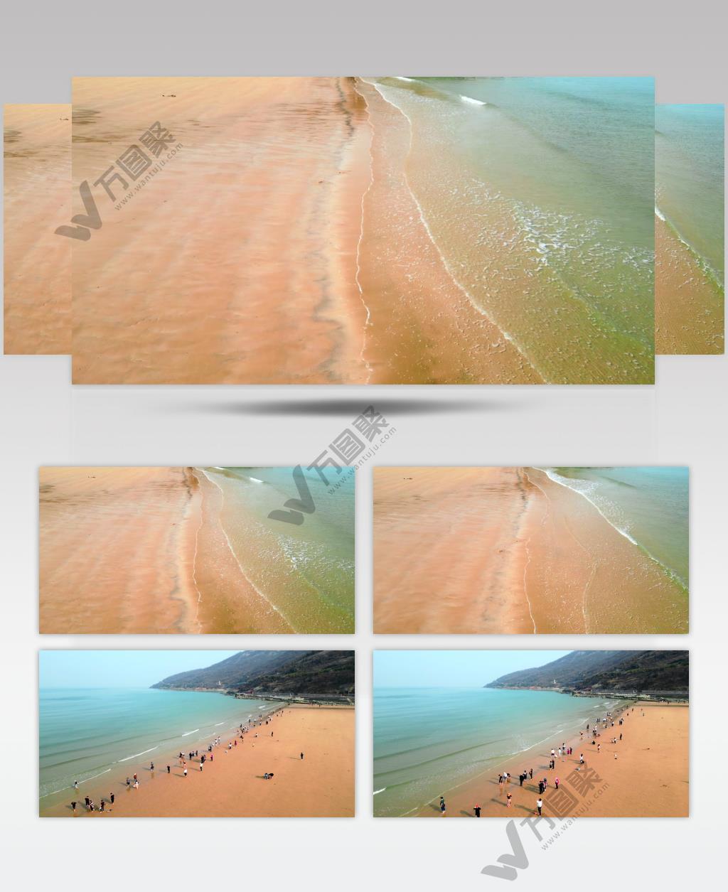 【4K60帧】连云港连岛景区海滩航拍