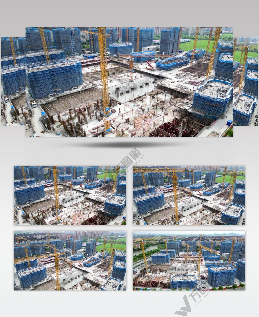 【4K60帧】楼盘建筑工地航拍