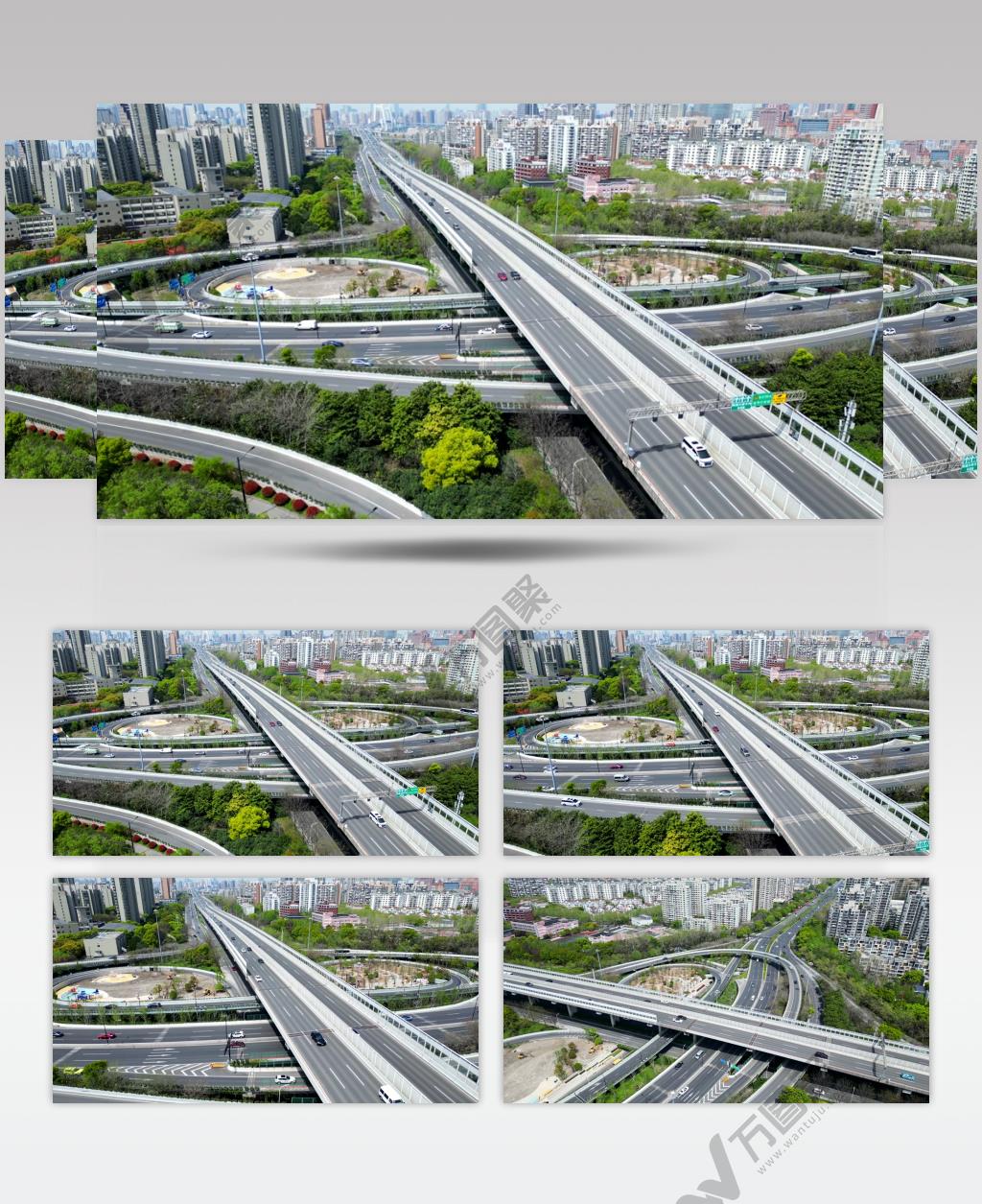 【4K60帧】上海龙阳路城市高架桥航拍