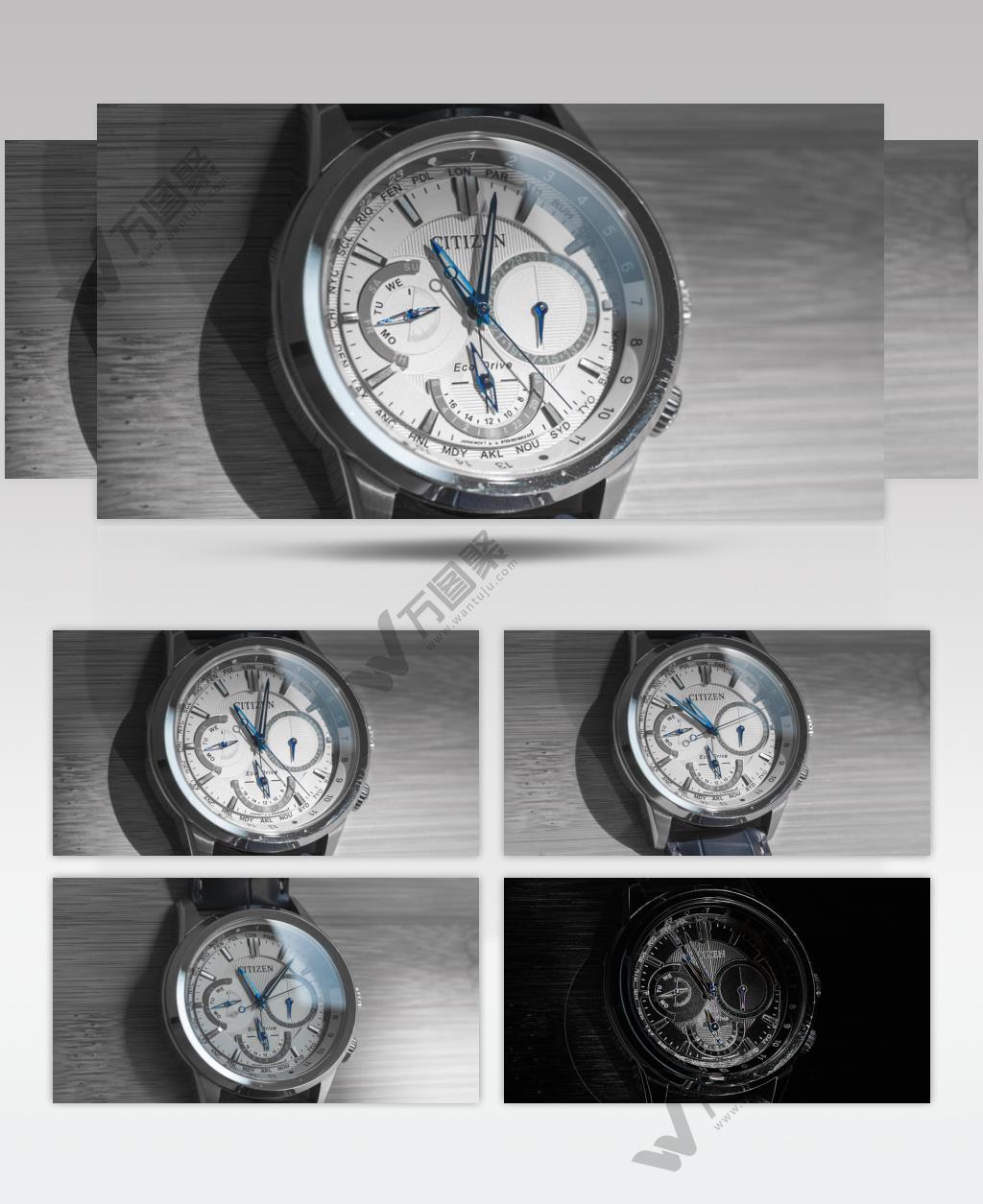 手表时钟时间流逝实拍 (2)