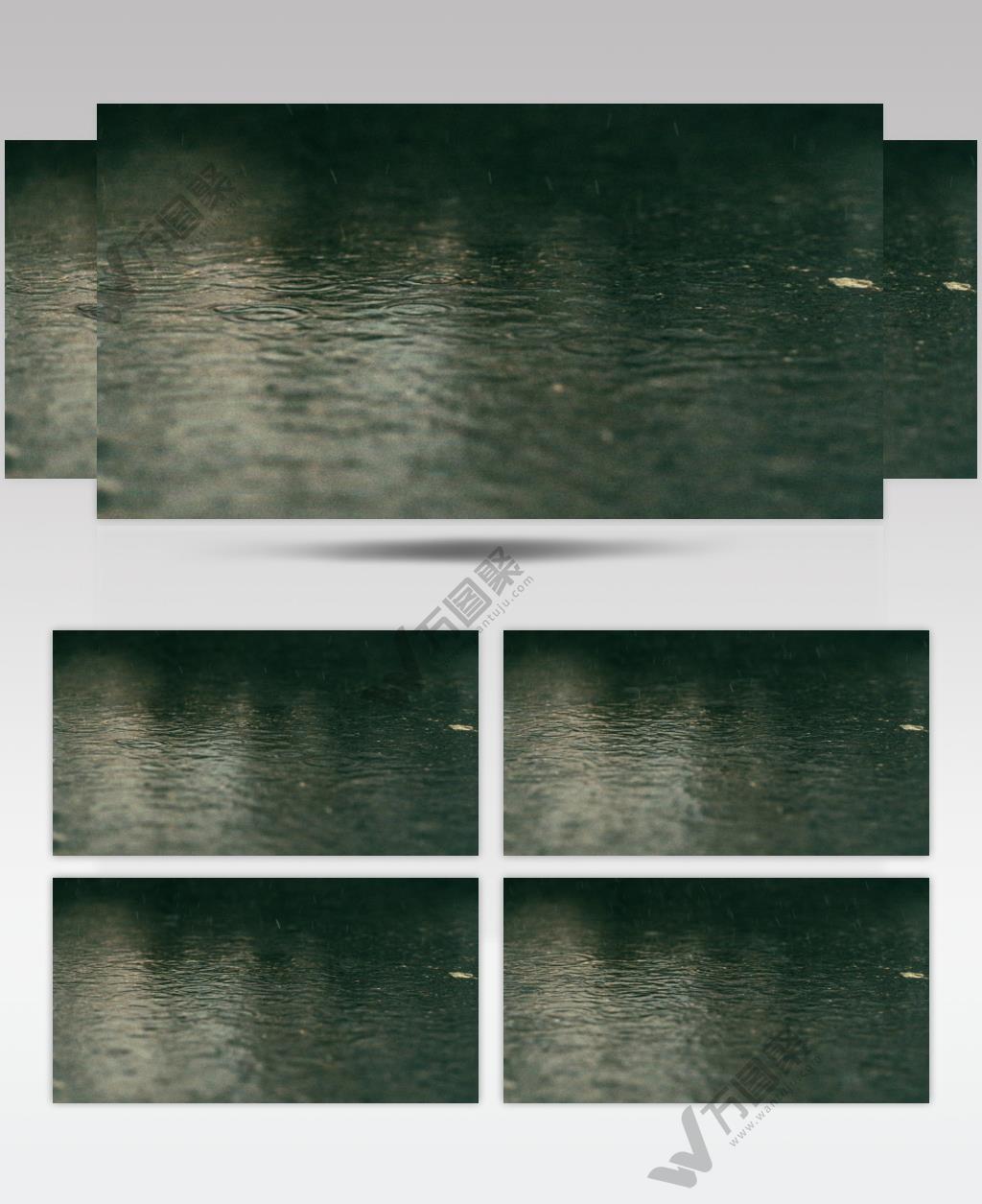 下雨雨水雨滴4K实拍