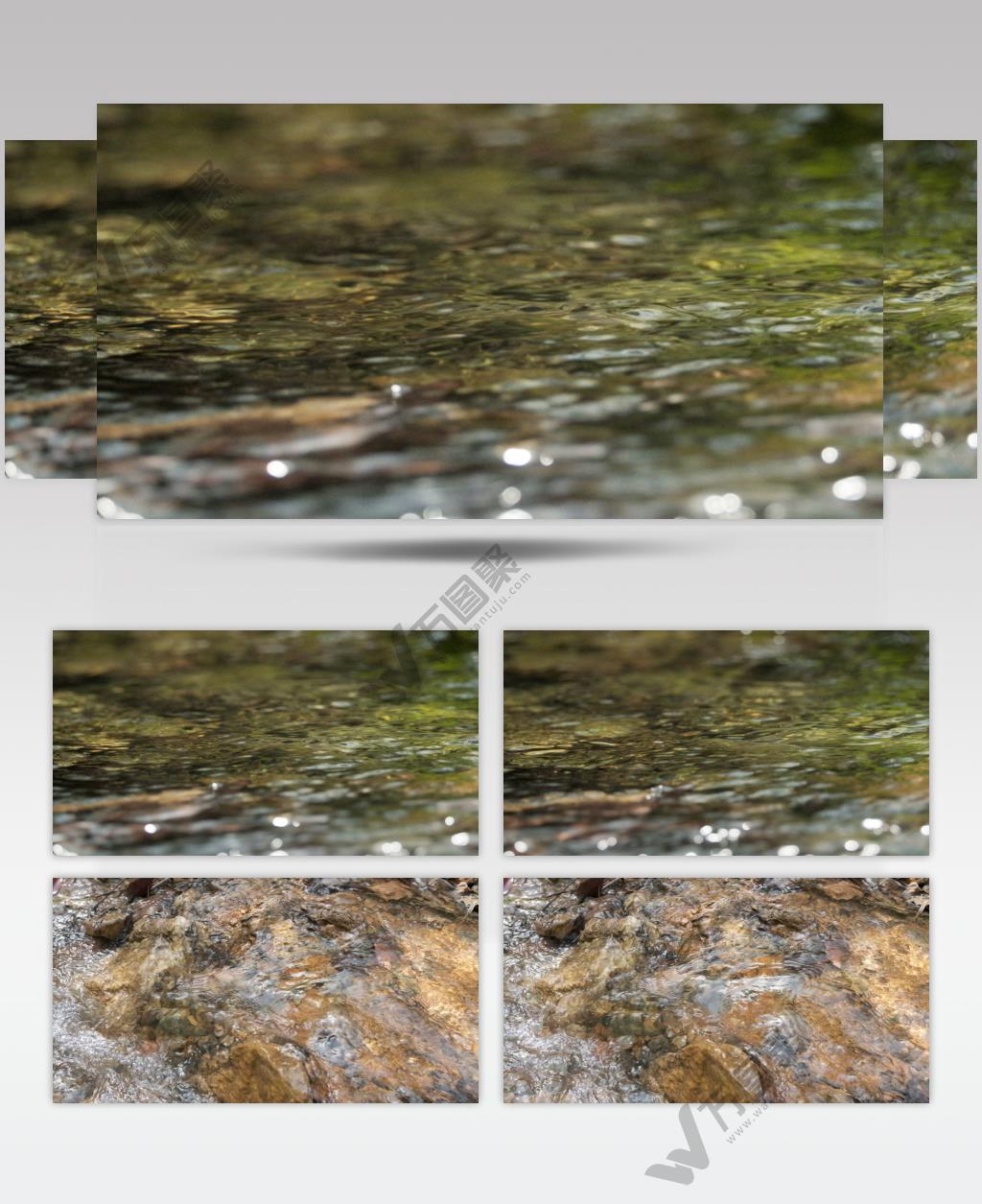 泉水小溪瀑布实拍镜头 (10)