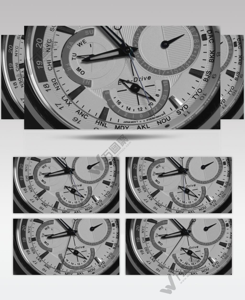 手表时钟指针微距特写