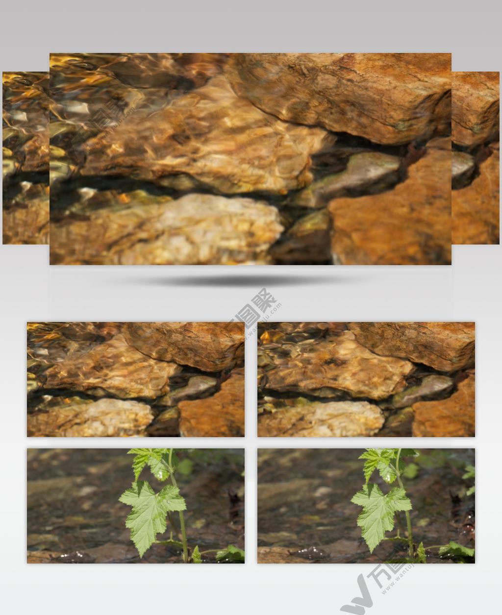 全书瀑布小溪实拍镜头