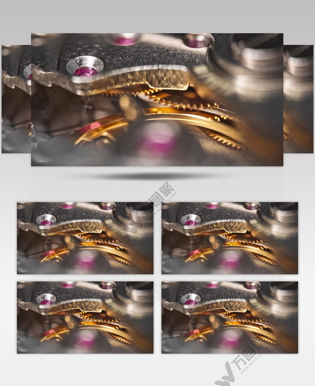 手表机械机芯齿轮微距特写