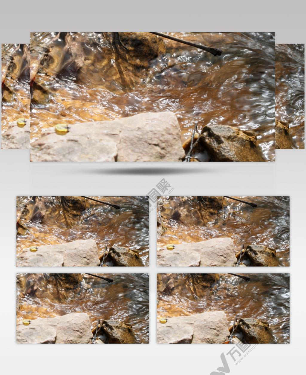 泉水小溪瀑布实拍镜头 (7)